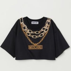 MOSCHINO H&M short top with appliqués
